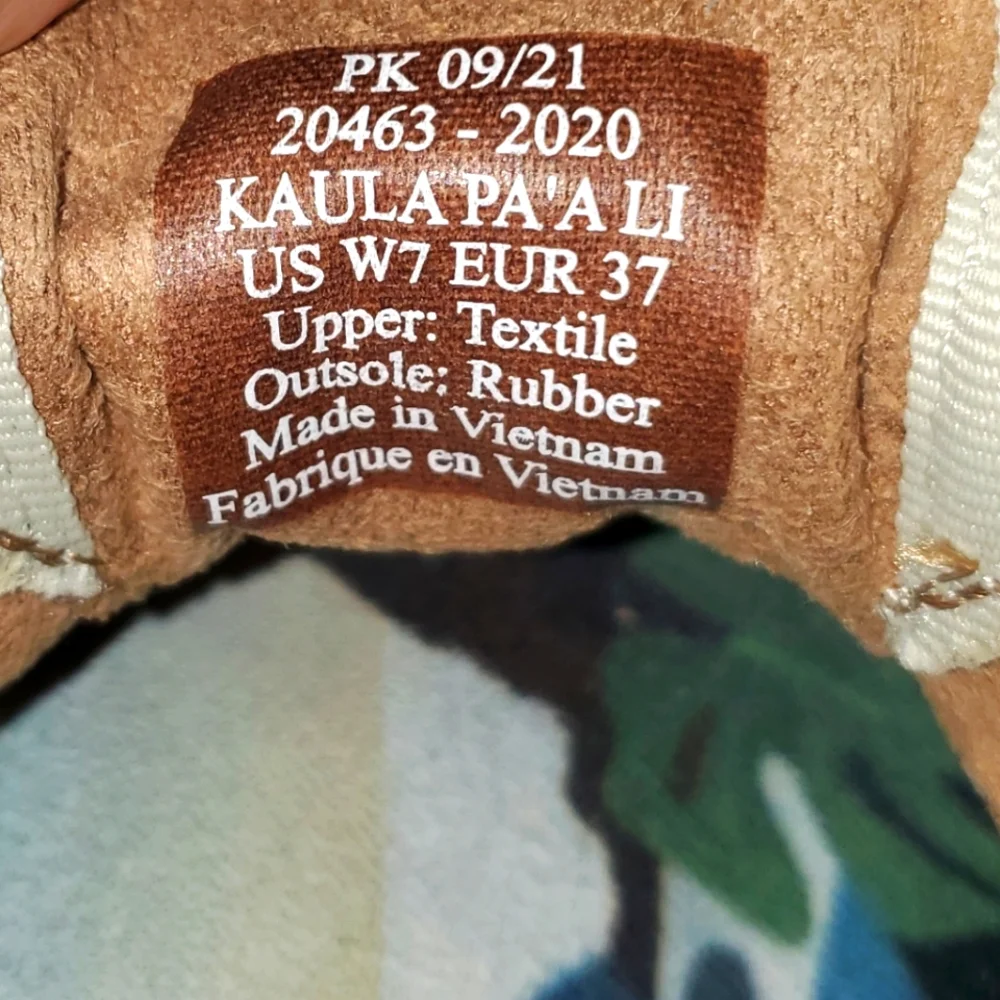 OLUKAI Kaula Pa'a Li Cream Linen LaceUp Boho Minimalist‎ Espadrille Flats Size 7